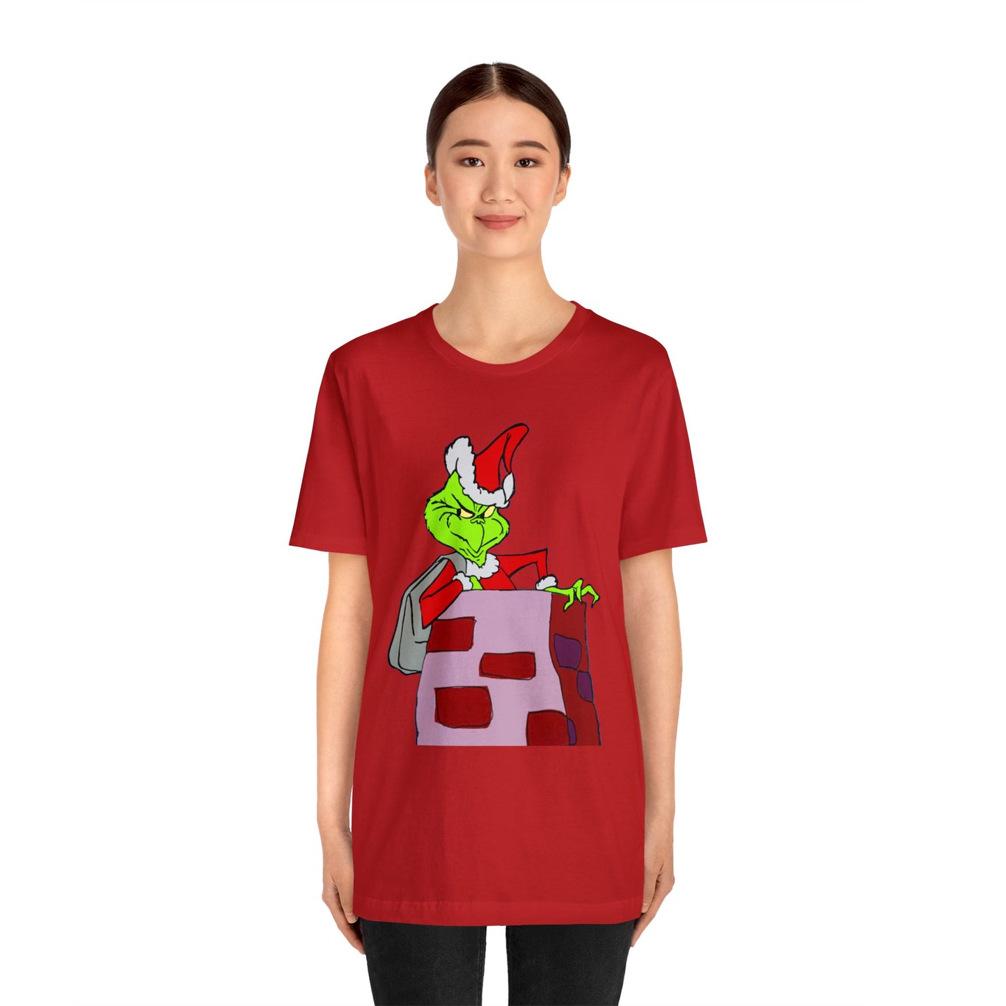 Christmas Cartoon Tee - Retro Grinch Tshirt - The Grinch Cartoon Tshirt - The Grinch Chimney Tshirt