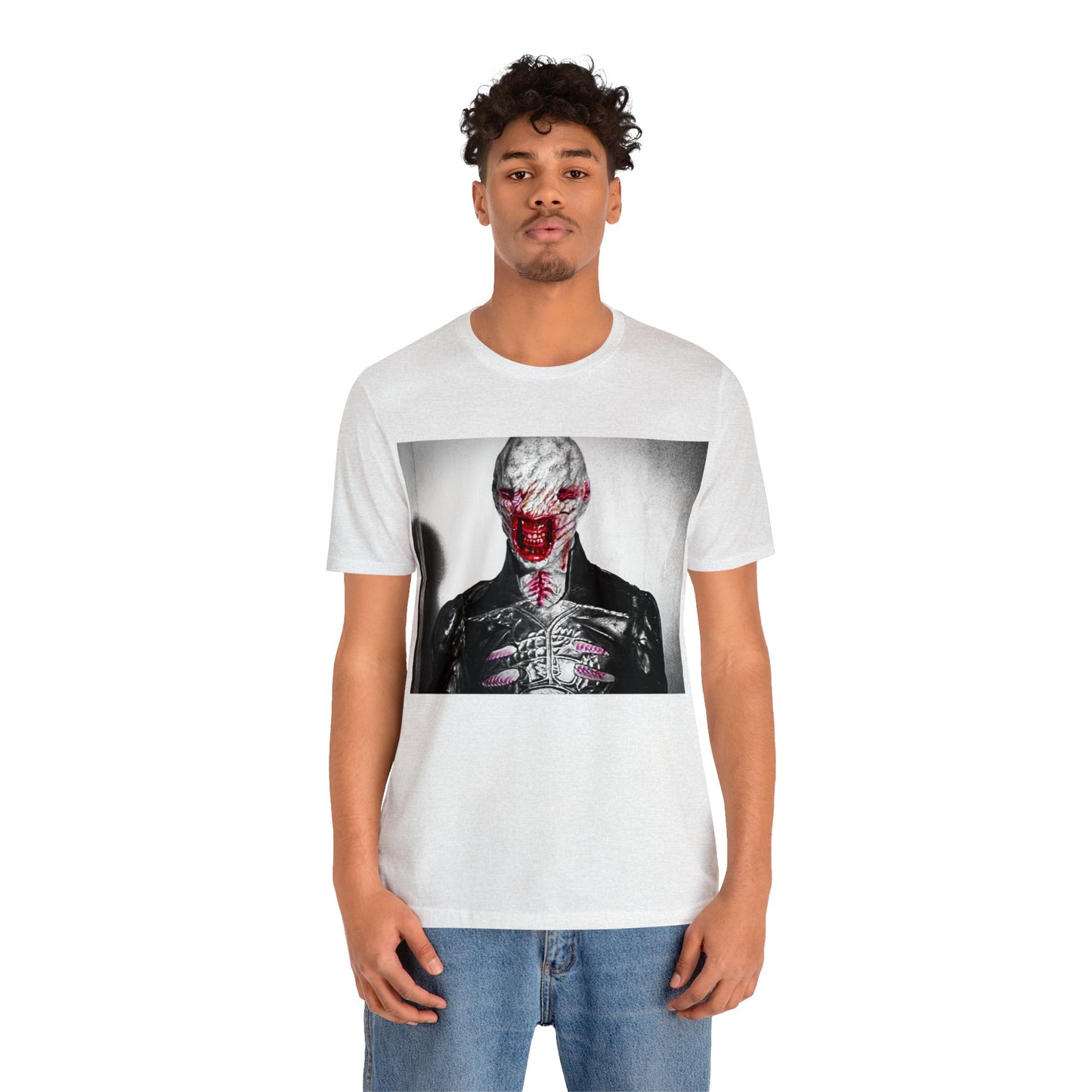 Halloween Chatterer Hellraiser Short Sleeve T-Shirt - Clive Barker Horror Movie Tee, Cenobite Art Shirt