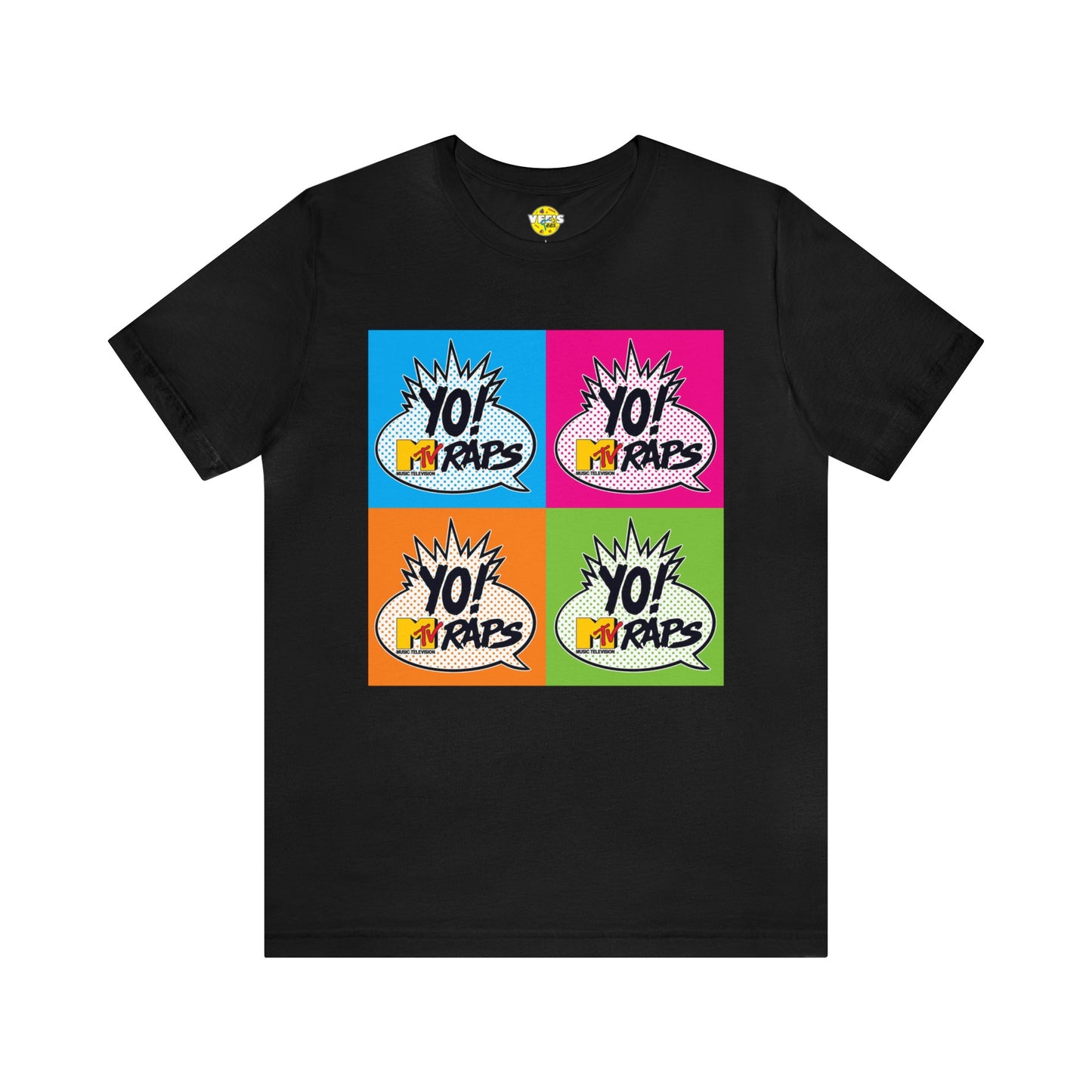 Yo! MTV Raps Pop Art Short Sleeve T-Shirt - Retro Hip-Hop Vibes for Music Lovers Tee