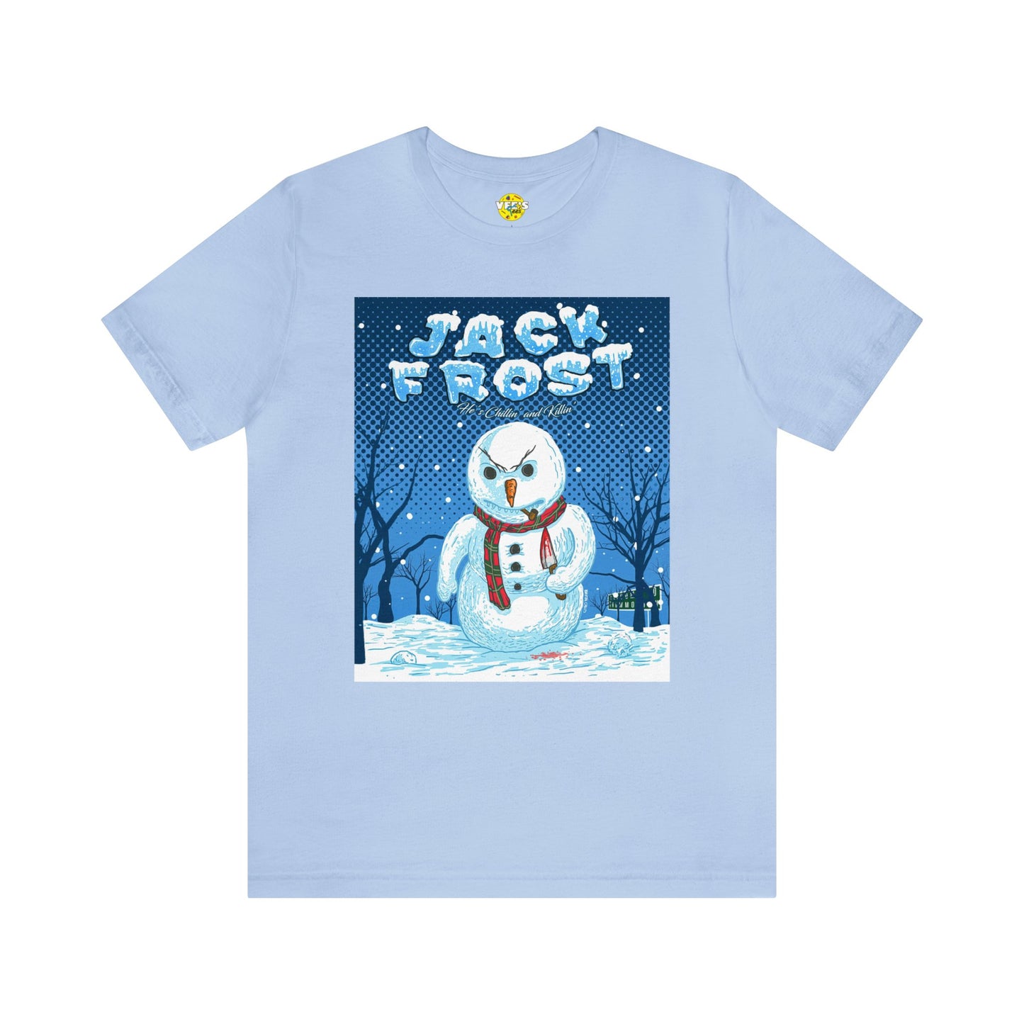 Chillingly Festive - Jack Frost Horror Movie Poster Short Sleeve T-Shirt