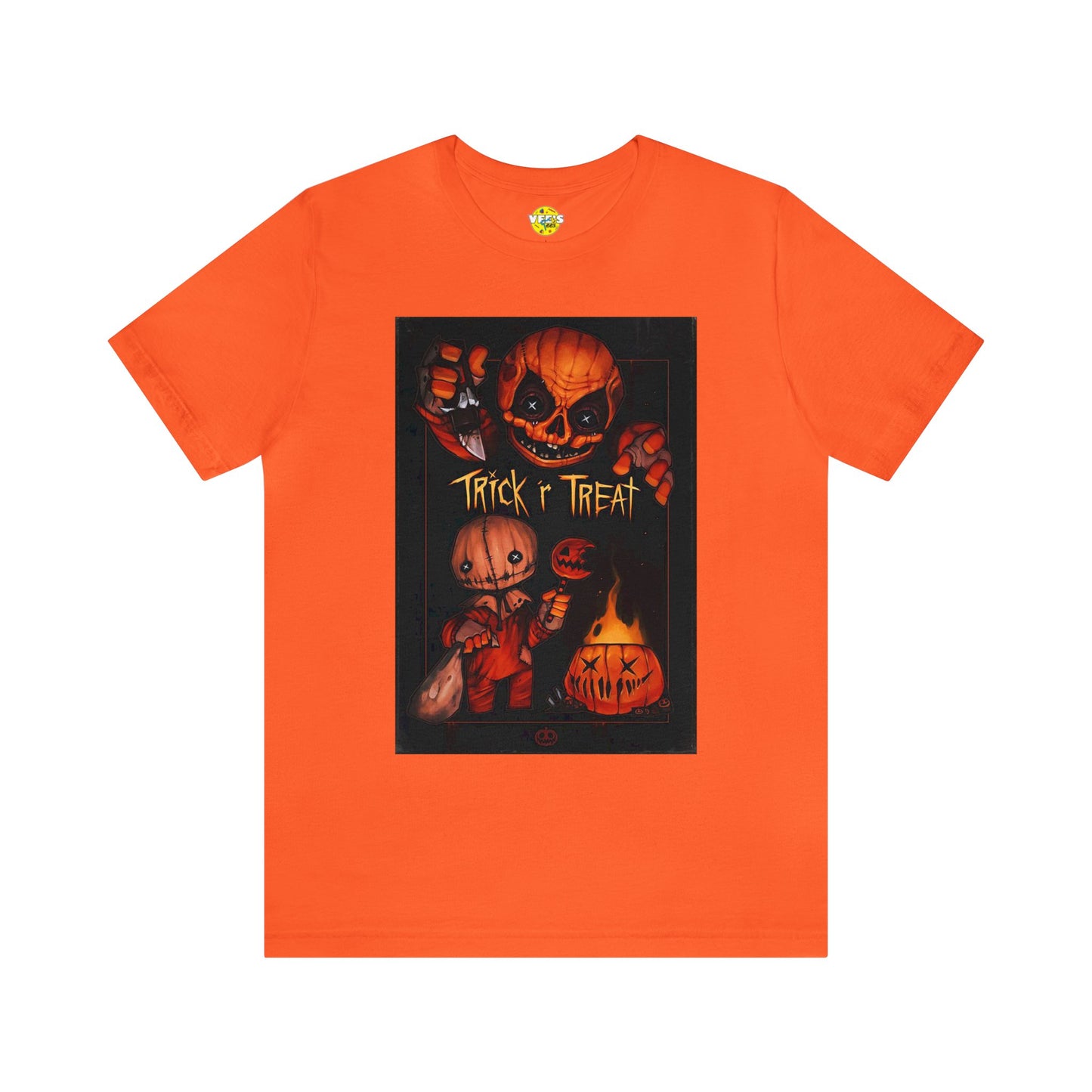 Halloween Sam from Trick 'r Treat Short Sleeve T-Shirt - Halloween Horror Icon Tee, Trick 'r Treat Movie Character Graphic Shirt