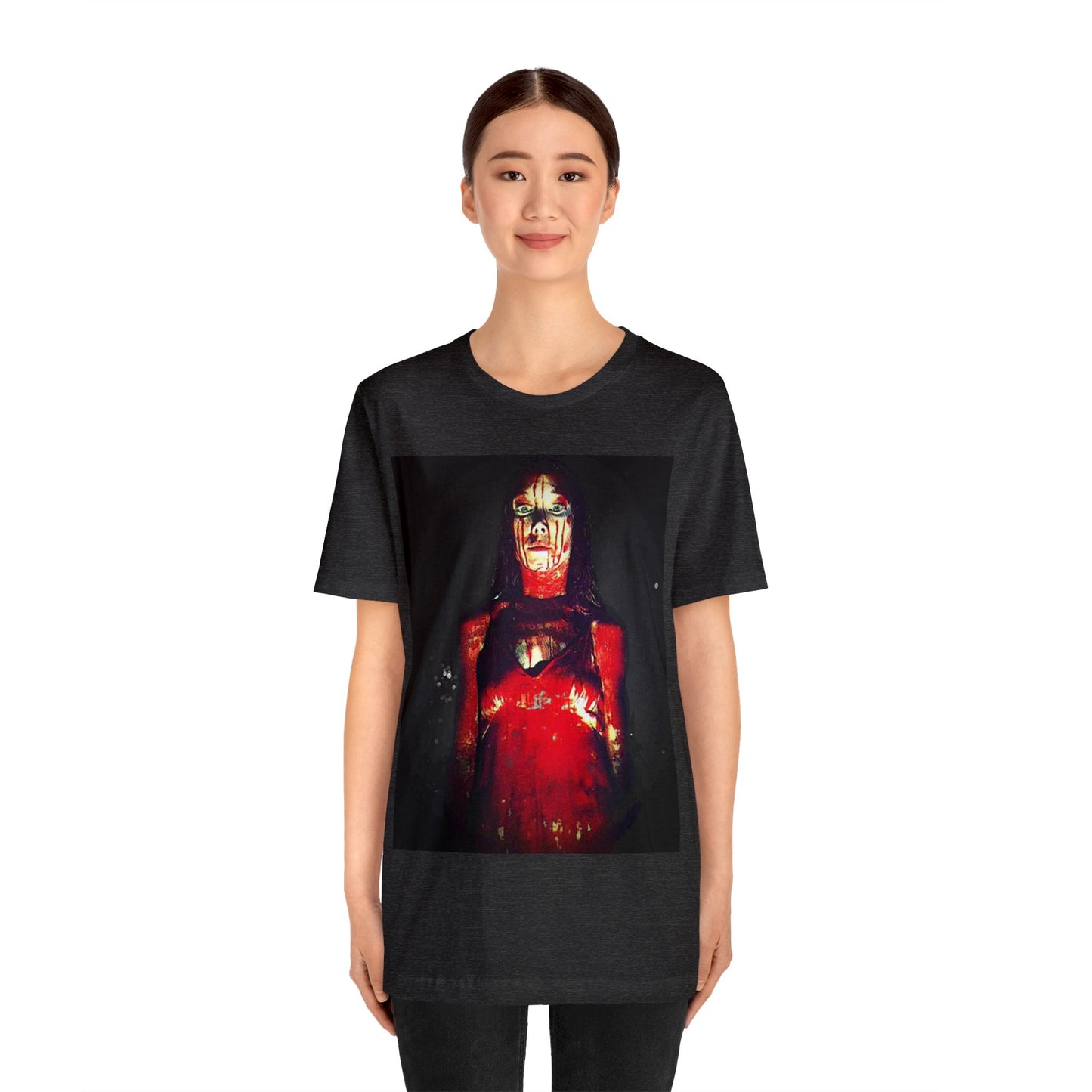 Halloween Bloody Carrie White Prom Scene Short Sleeve T-Shirt - Classic Horror Tee, Iconic Movie Graphic Shirt