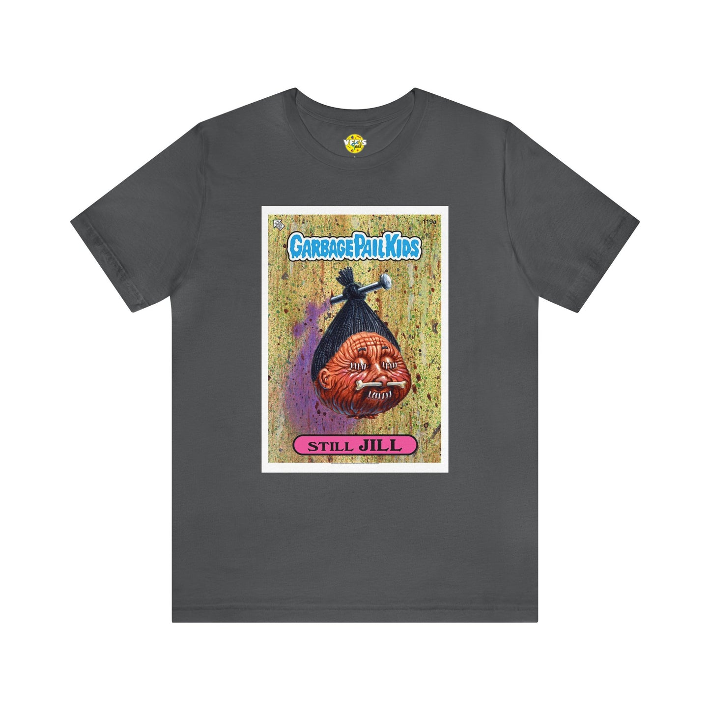 Halloween Garbage Pail Kids Still Jill Short Sleeve T-Shirt - Retro Sticker Art Tee, Vintage 80s Graphic Shirt