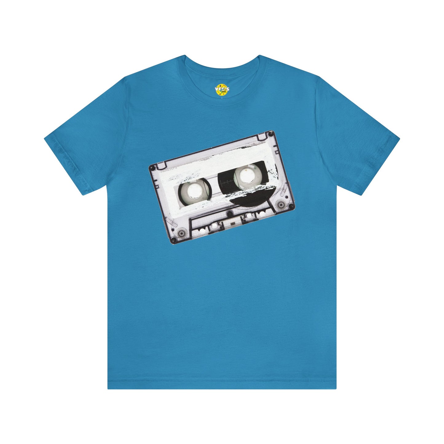 Retro Cassette Tape Short Sleeve T-Shirt - Vintage Music Lover Tee, 80s Nostalgia Graphic Shirt