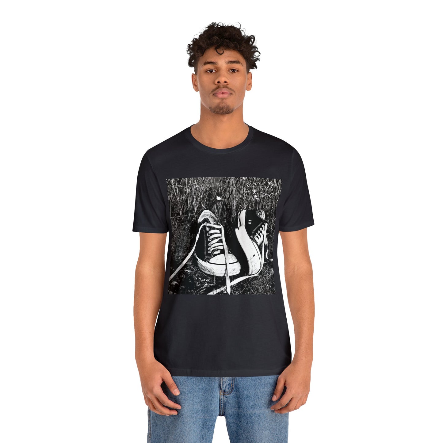 Black & White Chuck Taylors  Short Sleeve T-Shirt - Classic Sneaker Lover Tee, Vintage Shoe Graphic Shirt