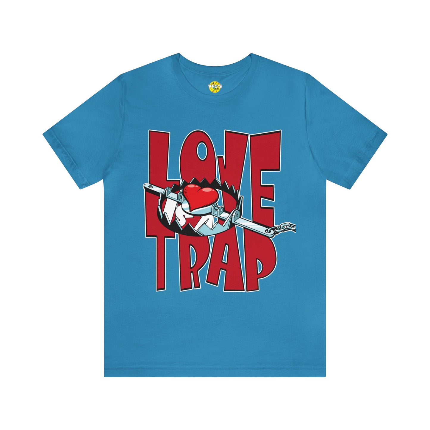 Love is a Trap Bear Trap Heart Graphic Tee - Anti Valentine Alternative Love Paradox Shirt - Valentines Day Unique Love Tshirt