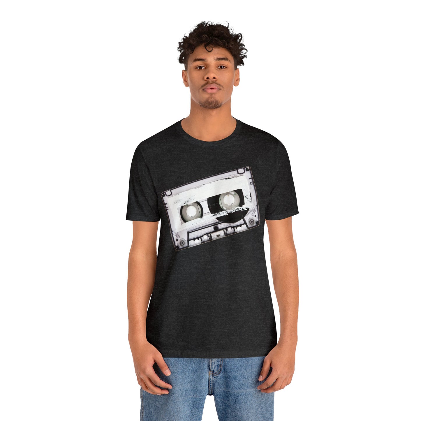 Retro Cassette Tape Short Sleeve T-Shirt - Vintage Music Lover Tee, 80s Nostalgia Graphic Shirt