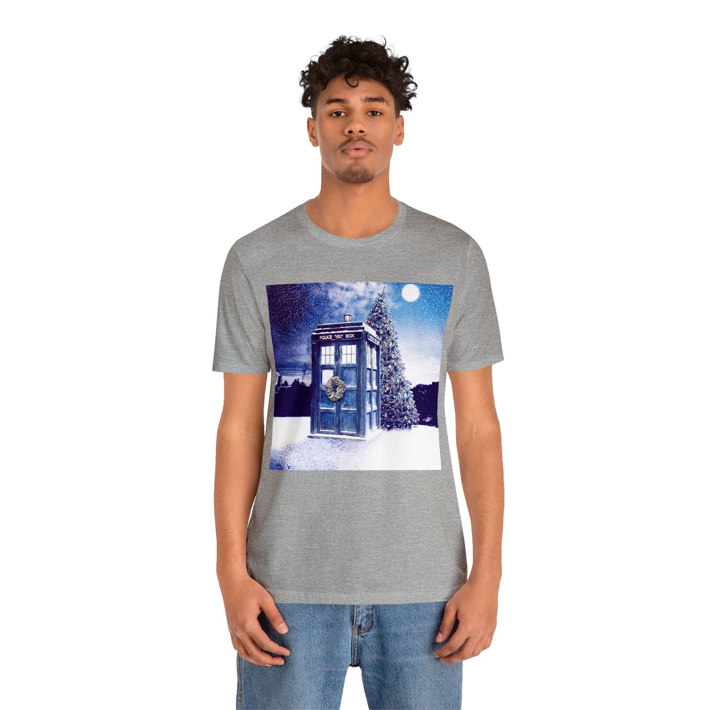 Dr Who Christmas - Dr Who Tardis Shirt - Dr Who Christmas Tardis Tshirt - Retro Doctor Who Tardis Tee - Christmas TARDIS Tshirt