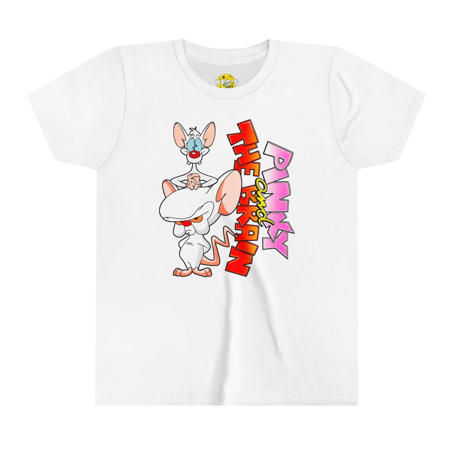 Pinky and the Brain Kids Graphic TShirt, Bella Canvas 3001Y, 90s Nostalgia Youth Tee