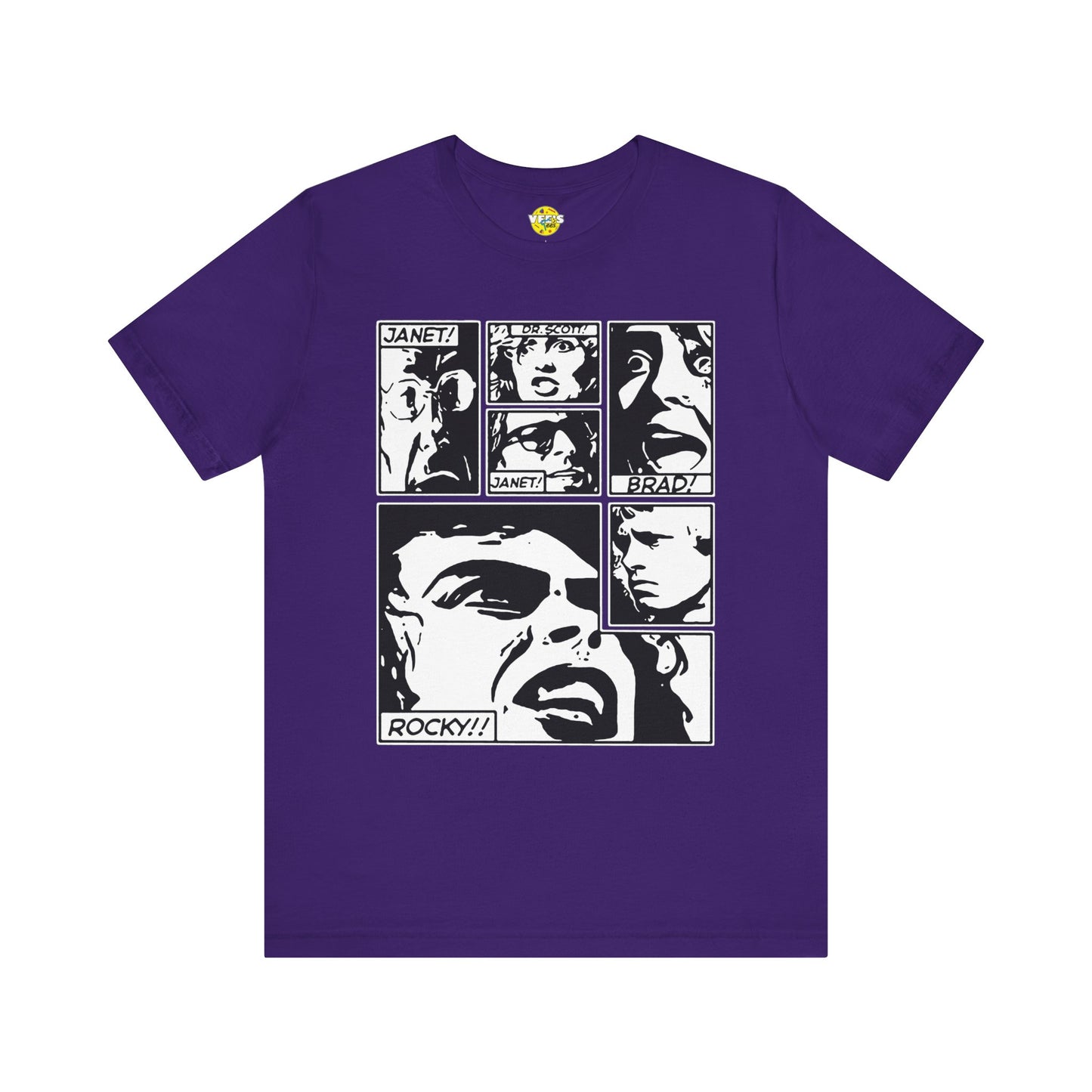 Halloween Rocky Horror Picture Show Cast Comic Book Short Sleeve T-Shirt