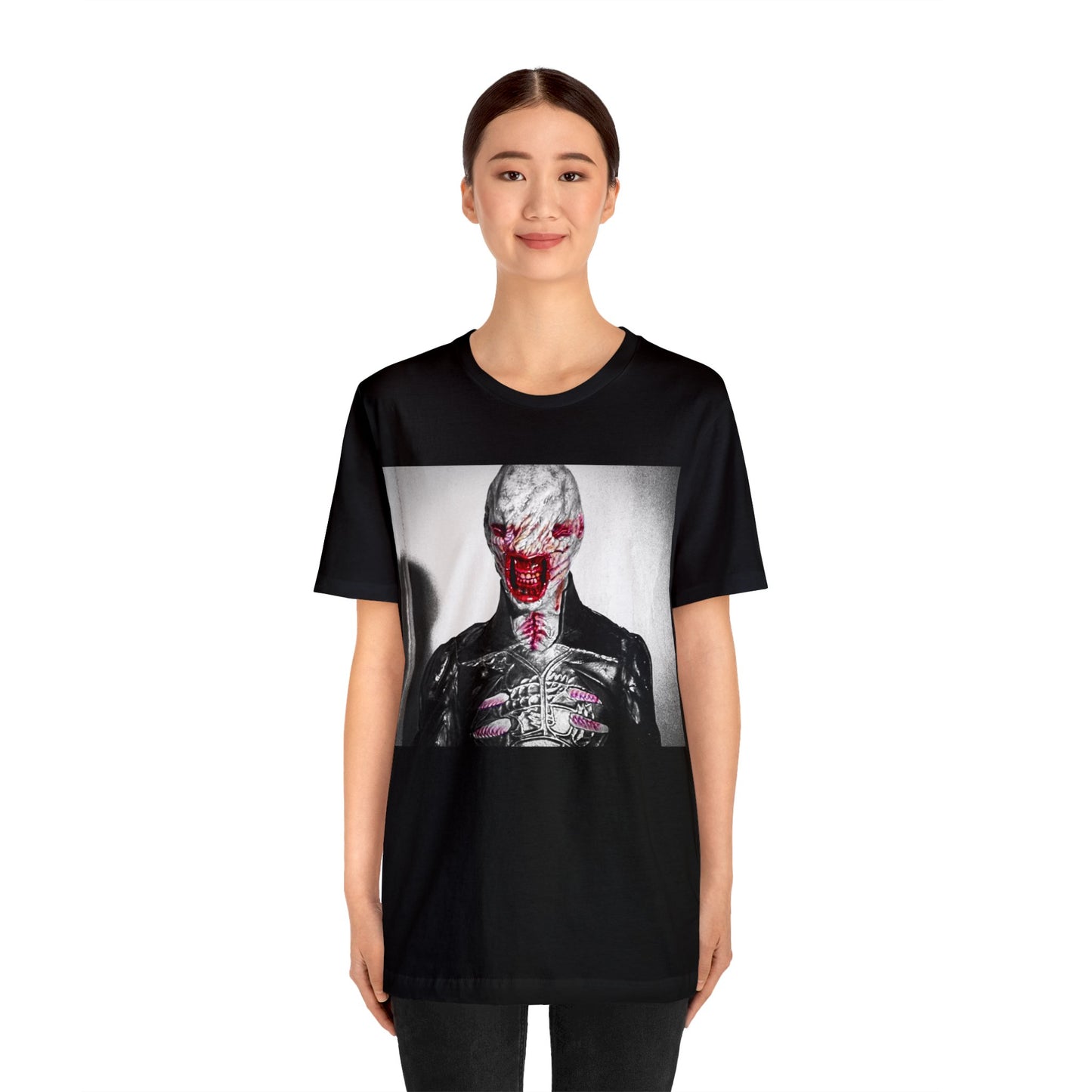 Halloween Chatterer Hellraiser Short Sleeve T-Shirt - Clive Barker Horror Movie Tee, Cenobite Art Shirt