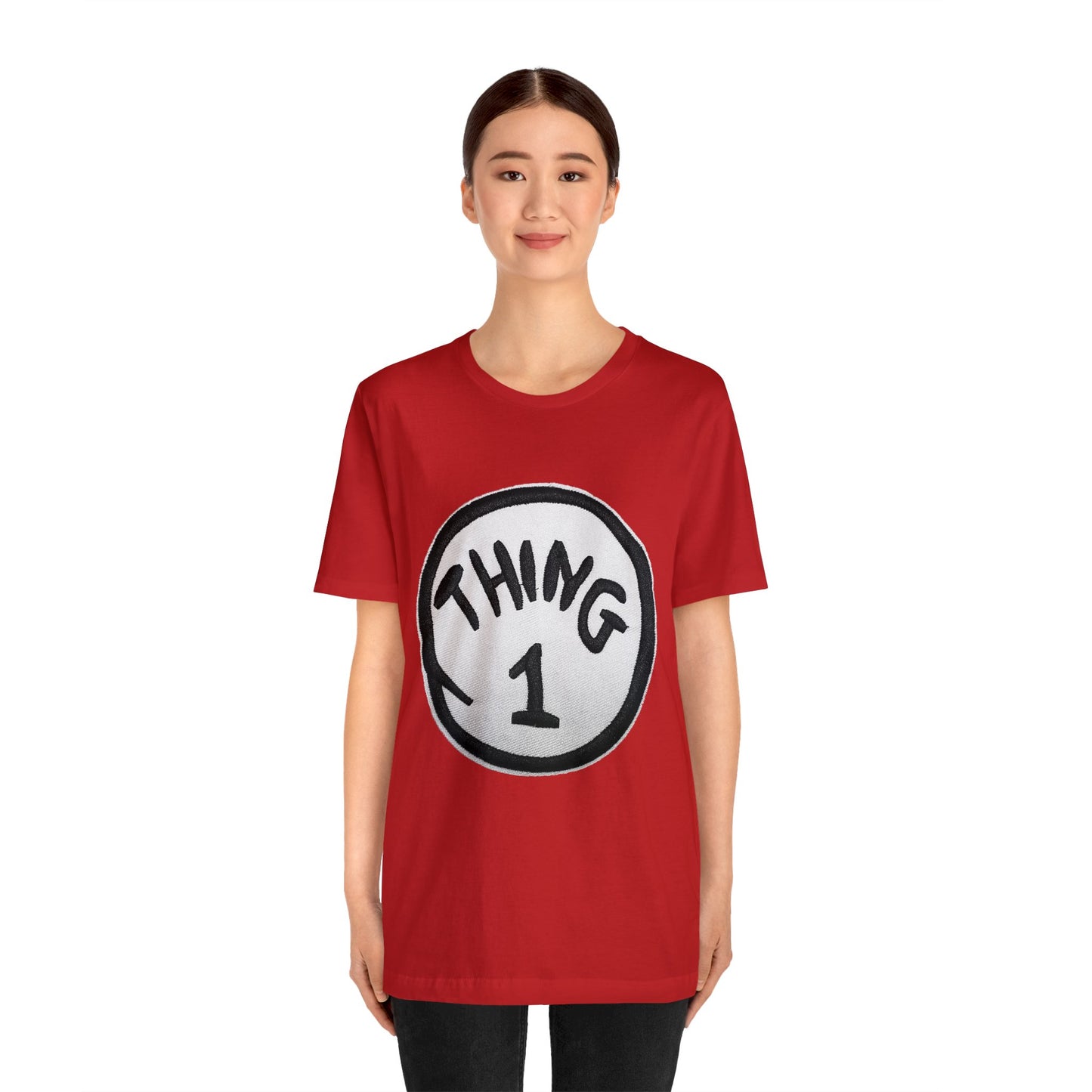 Thing 1 Playful Graphic Vibes Tee - Cat in the Hat Seuss Fan Fashion TShirt - Valentines Day Childrens Book Companion Shirt