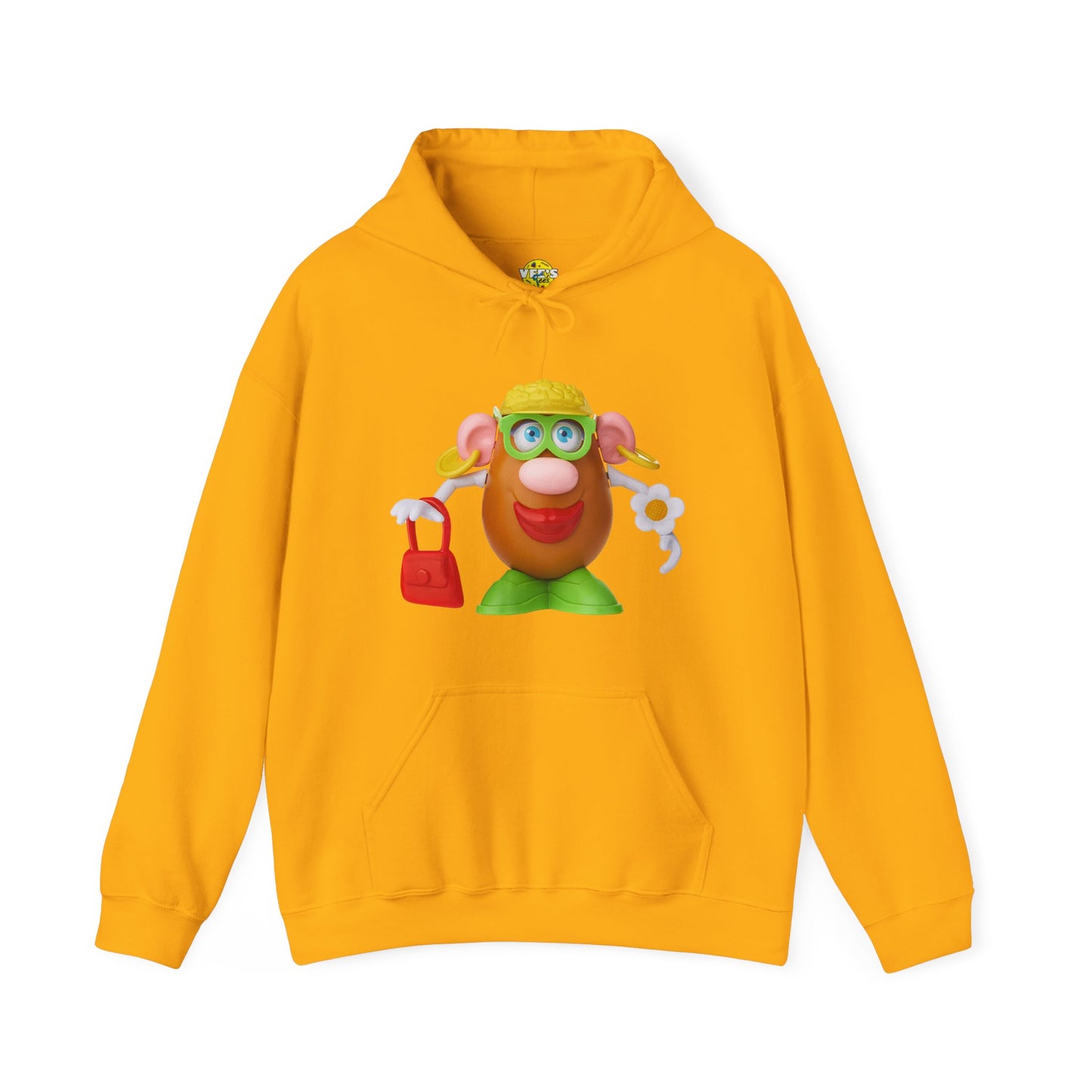 Classic Mrs. Potato Head Retro Hoodie, Vintage Nostalgic Retro Iconic Childhood Character Sweatshirt, Valentines Day Couple Toy Enthusiast