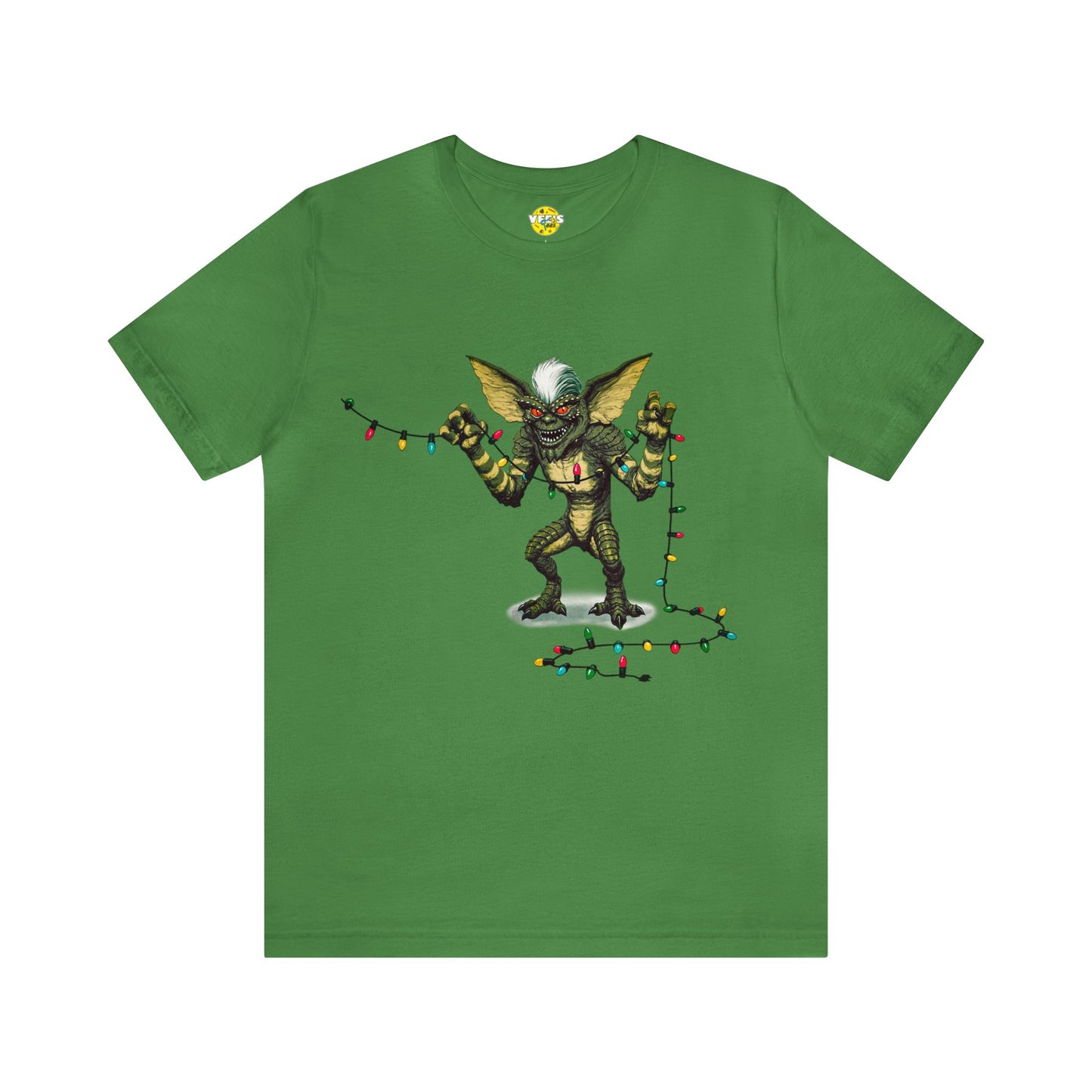 Stripe Festive Holiday - Gremlin Christmas Lights - Festive Stripe holding Christmas Lights - Gremlin Holiday Lights tshirt