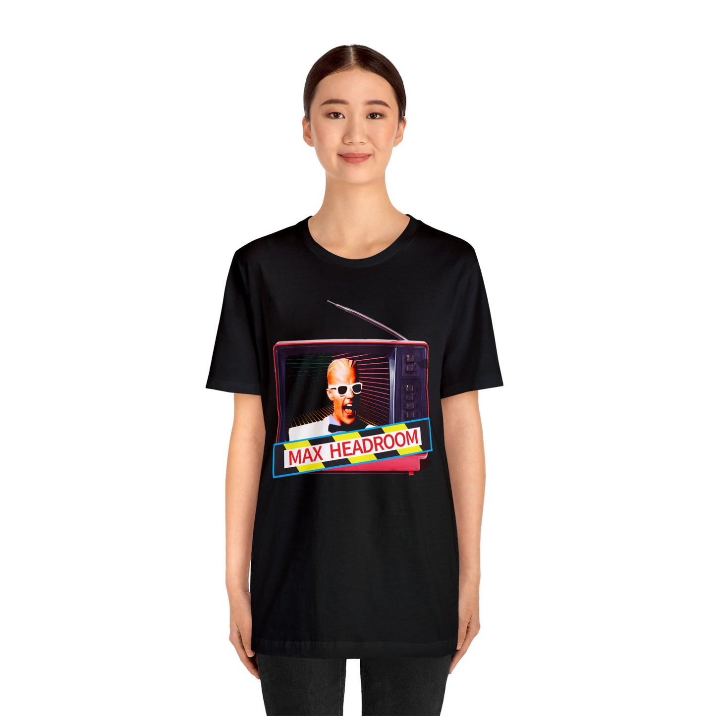 Max Headroom Retro TV Vibes Short Sleeve T-Shirt - Vintage Cyberpunk Tee