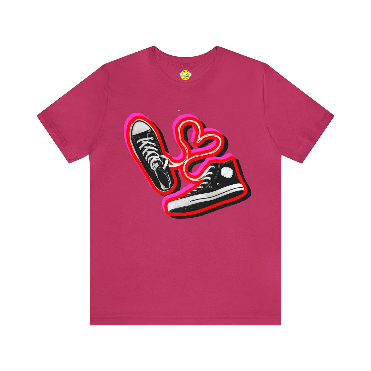 Valentines Day Shoestring Heart TShirt - Shoestring Heart Sneaker Graphic Tee - Unisex 90s Converse Tshirt