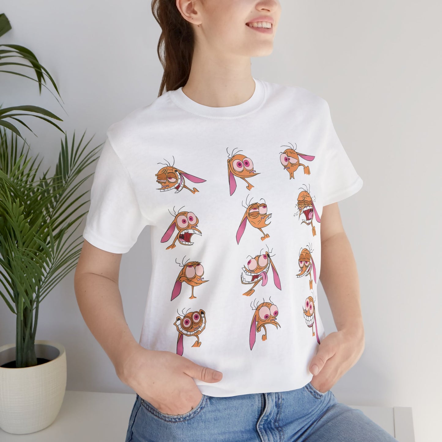 Ren's Expressions - Ren Hoek Faces Short Sleeve T-Shirt - Ren and Stimpy Cartoon