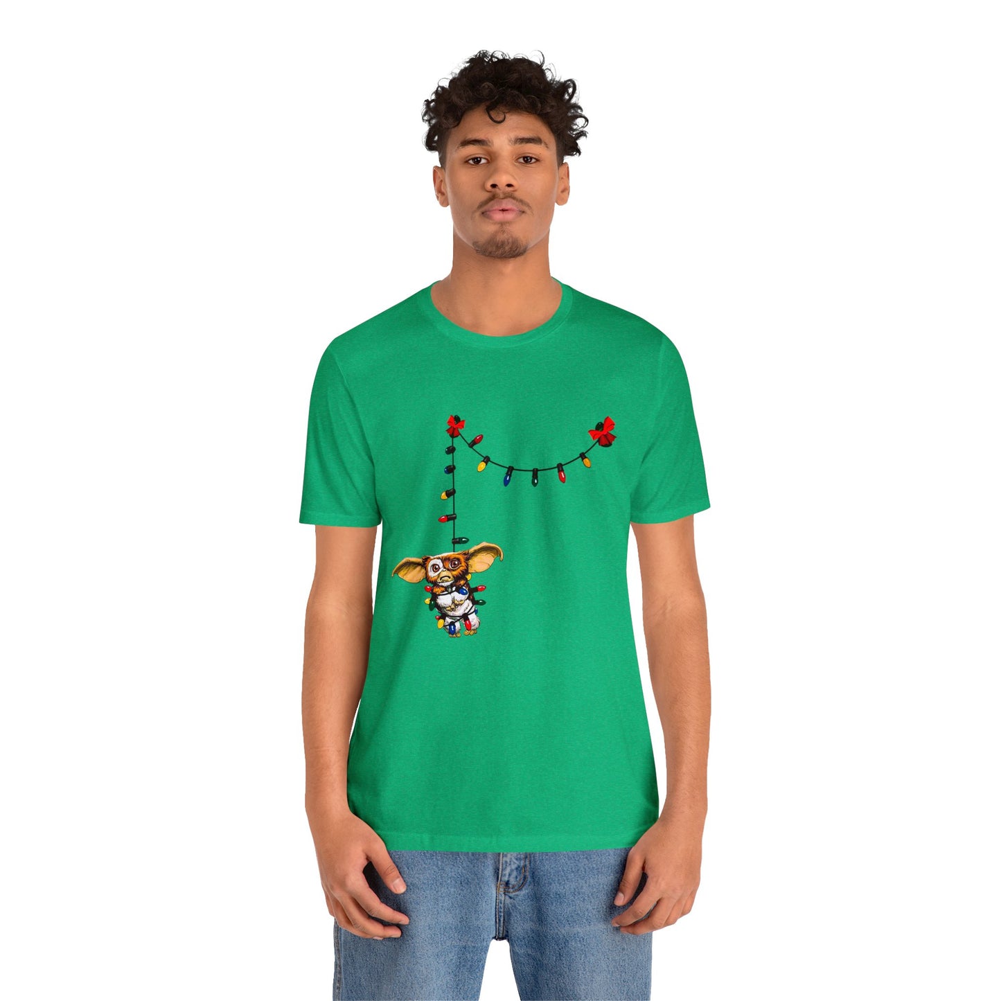 Christmas Gremlin tshirt - Gizmo! Christmas Lights - Gremlin Christmas Lights - Holiday Gremlin - Mogwai tshirt