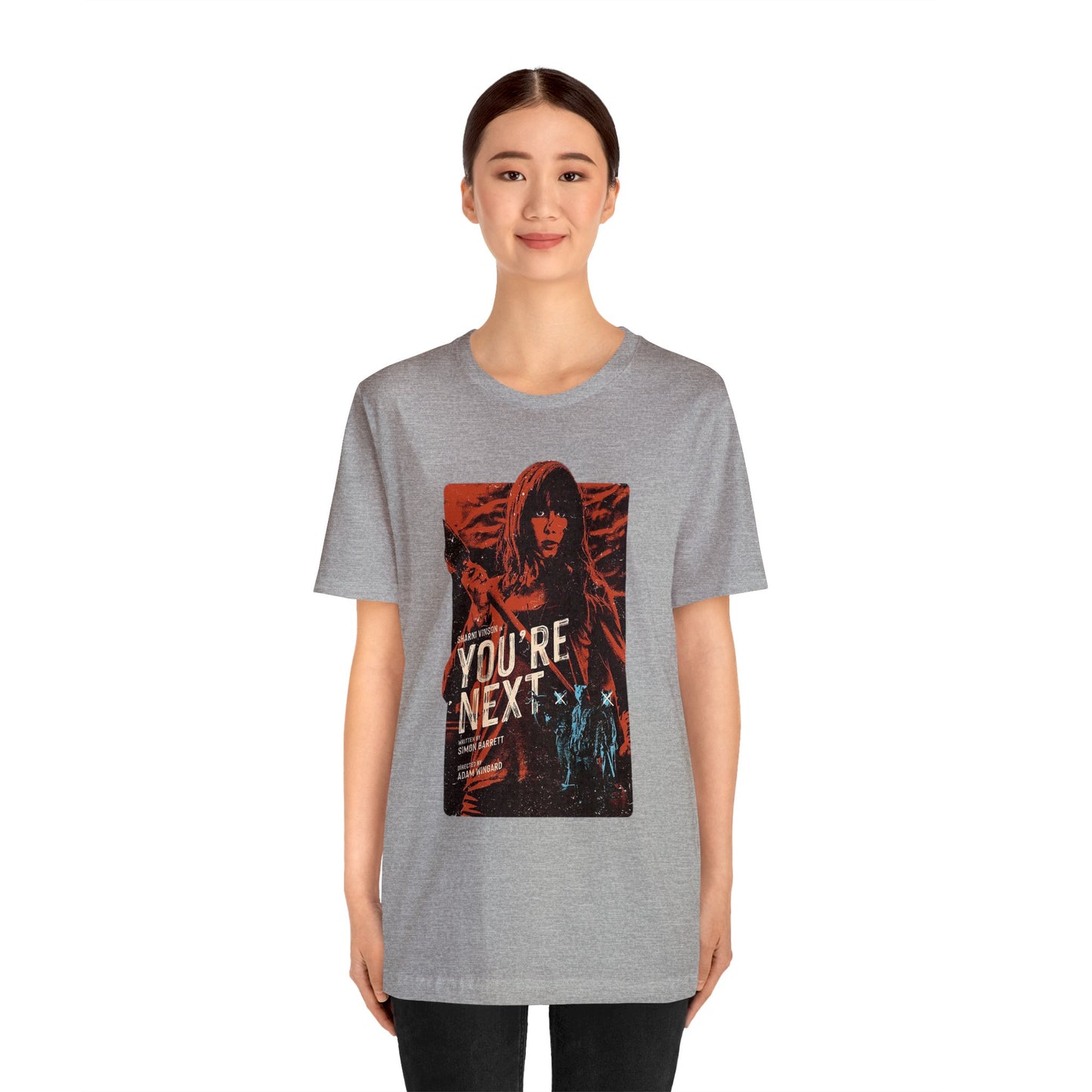 Halloween You're Next Movie Poster Short Sleeve T-Shirt - Home Invasion Horror Tee - Classic Thriller Film Shirt