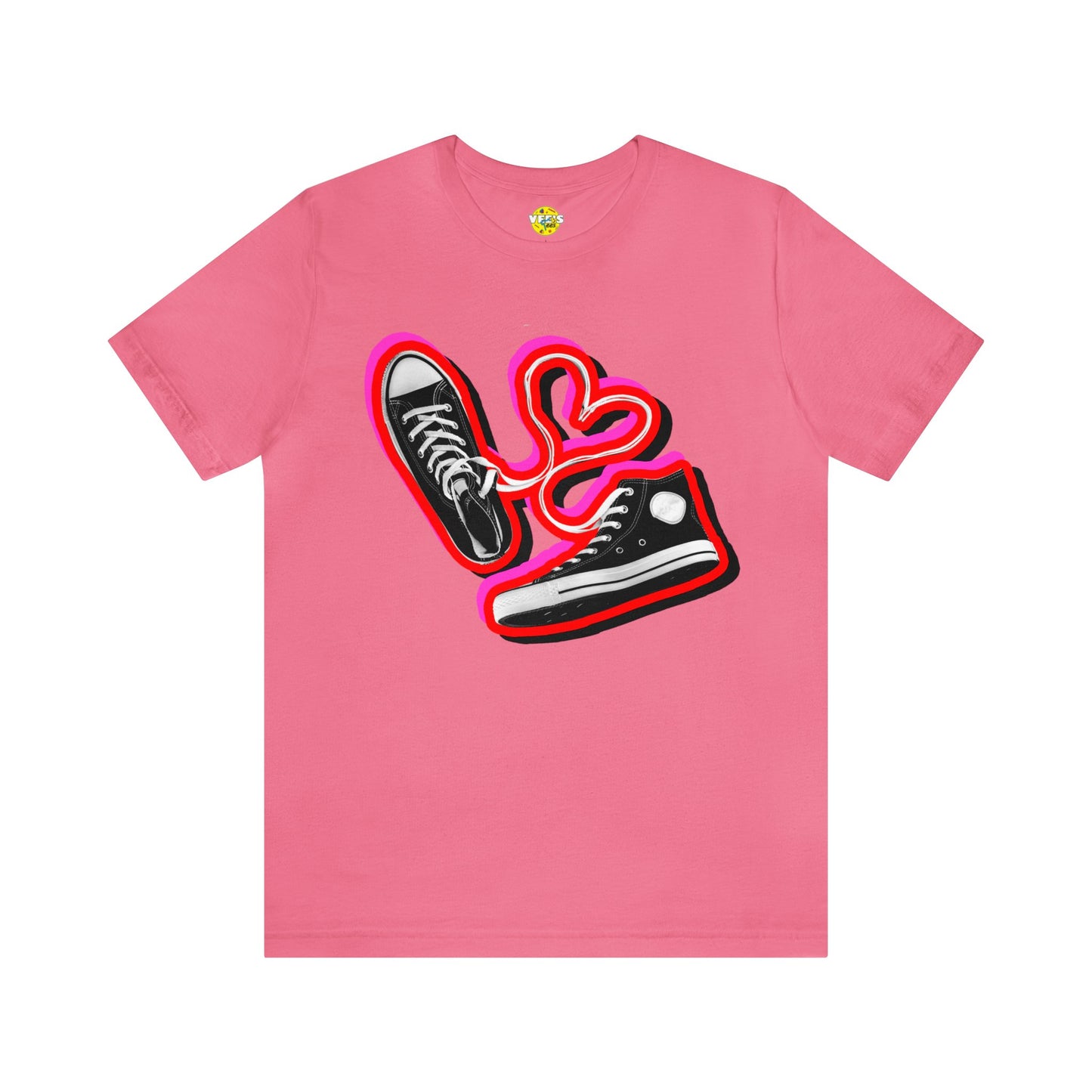 Valentines Day Shoestring Heart TShirt - Shoestring Heart Sneaker Graphic Tee - Unisex 90s Converse Tshirt