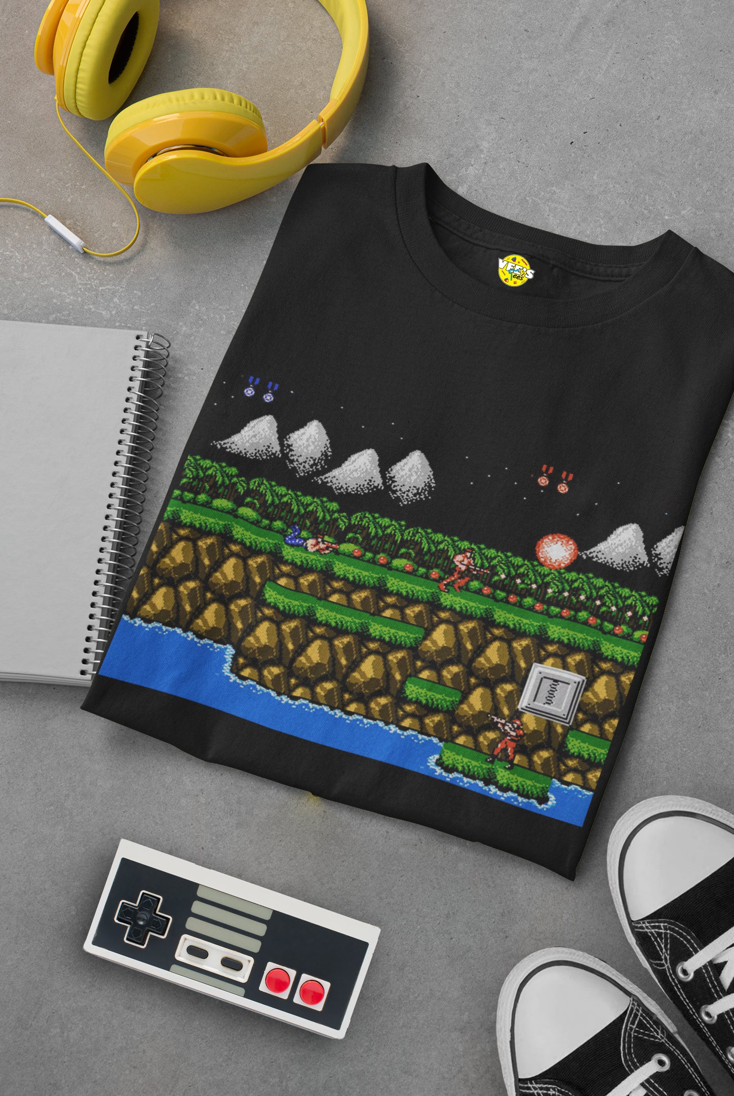 Classic Contra Gameplay Screen Retro Design TShirt