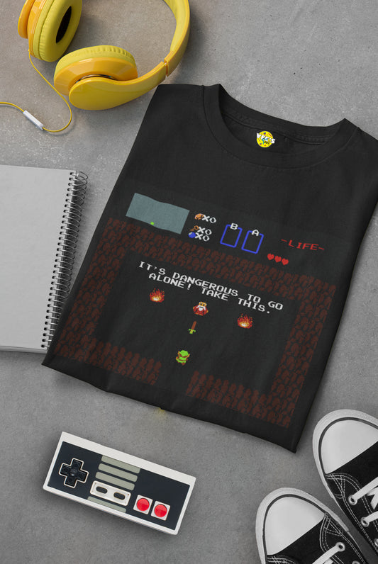 Link Cave Entrance Short Sleeve T-Shirt - Retro Gaming Nostalgic Tee