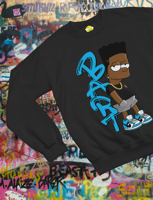 Black Bart 90s Tribute Sweatshirt - Iconic Hip Hop Character