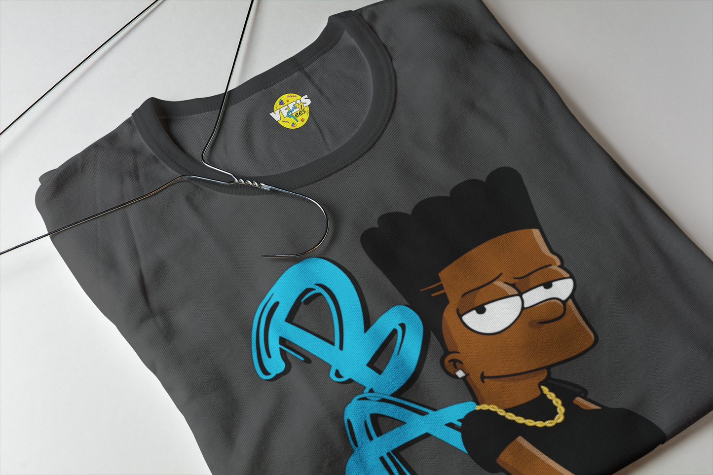 Black Bart Simpson TShirt - Blue, Urban Streetwear, Vintage Cartoon Shirt, Hip Hop Inspired Tee