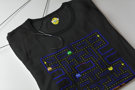 Retro Pac-Man Arcade Game Short Sleeve T-Shirt - Classic Vintage Gamer Tee