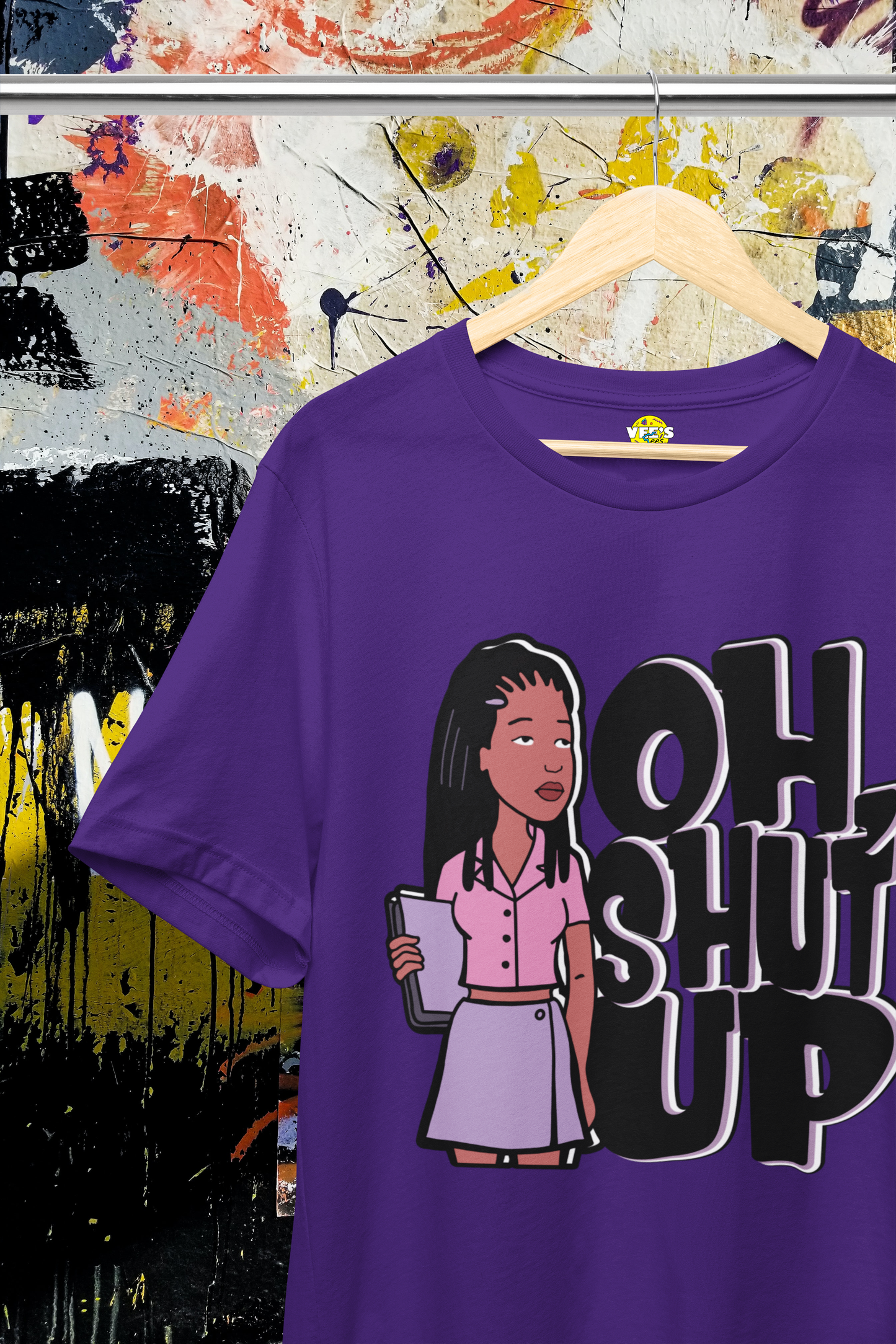 Jodie Landon "Oh, Shut Up" Short Sleeve T-Shirt - Vintage MTV Cartoon Shirt for Retro Fans