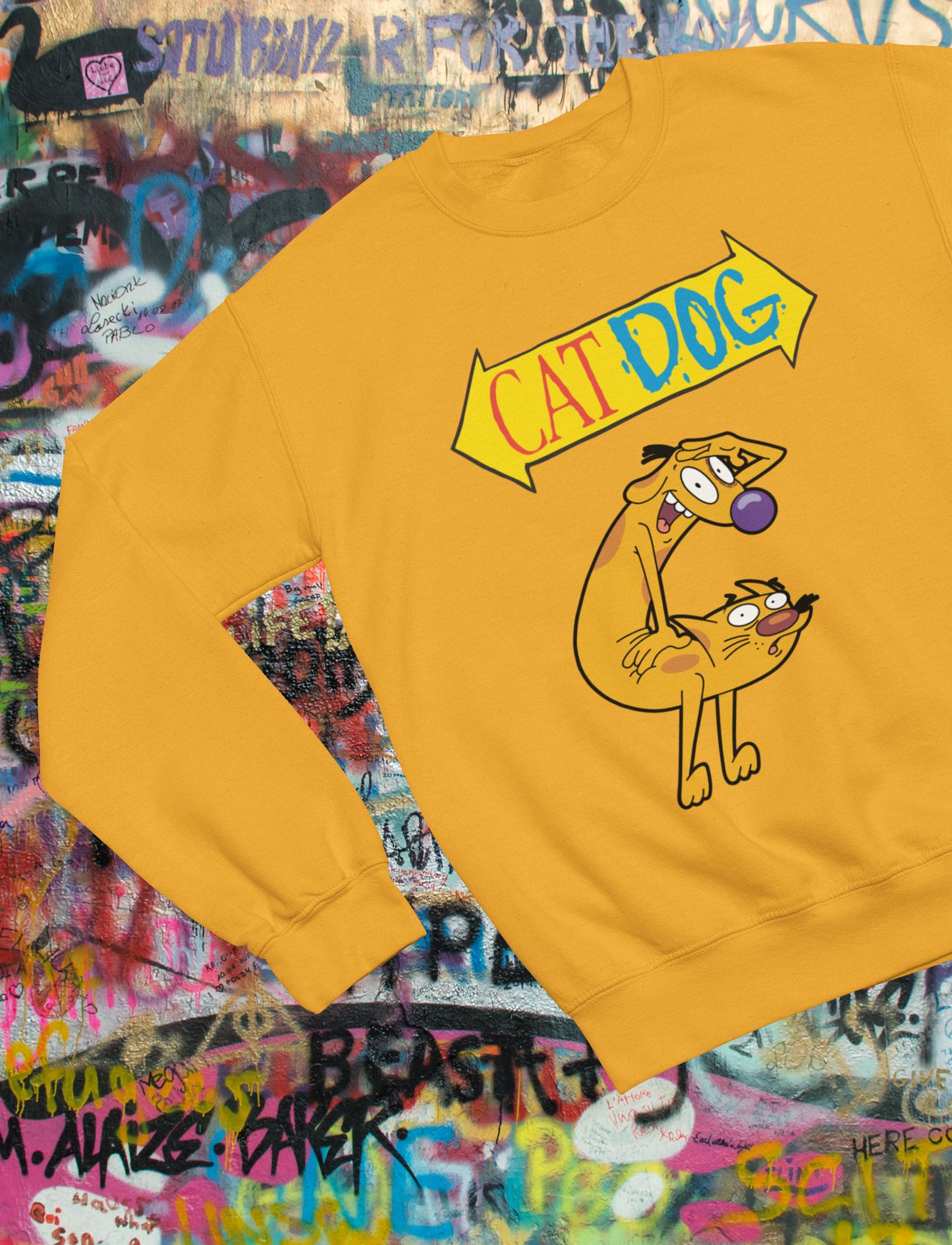 90s Nostalgia Sweatshirt - 90s TV Cartoon Shirt - CatDog Retro Cartoon Sweater - 90s Nick Cartoon Sweatshirt - Classic 90s Animation