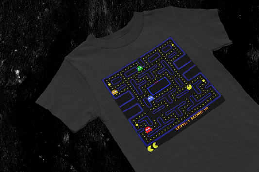 Pac-Man Level 1 Kids' Graphic T-Shirt, 80s Video Game Nostalgia Shirt