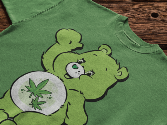 Green Care Bear 420 Tee